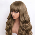 Body Wave Human Hair Wig with Bangs 100% Human Hair Wig – Bangs Style Ash Brown LINKTOWIG