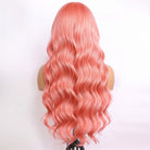 Body Wave Human Hair Wig with Bangs 100% Human Hair Wig – Bangs Style Bubblegum Pink LINKTOWIG