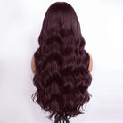 Body Wave Human Hair Wig with Bangs 100% Human Hair Wig – Bangs Style Burgundy LINKTOWIG