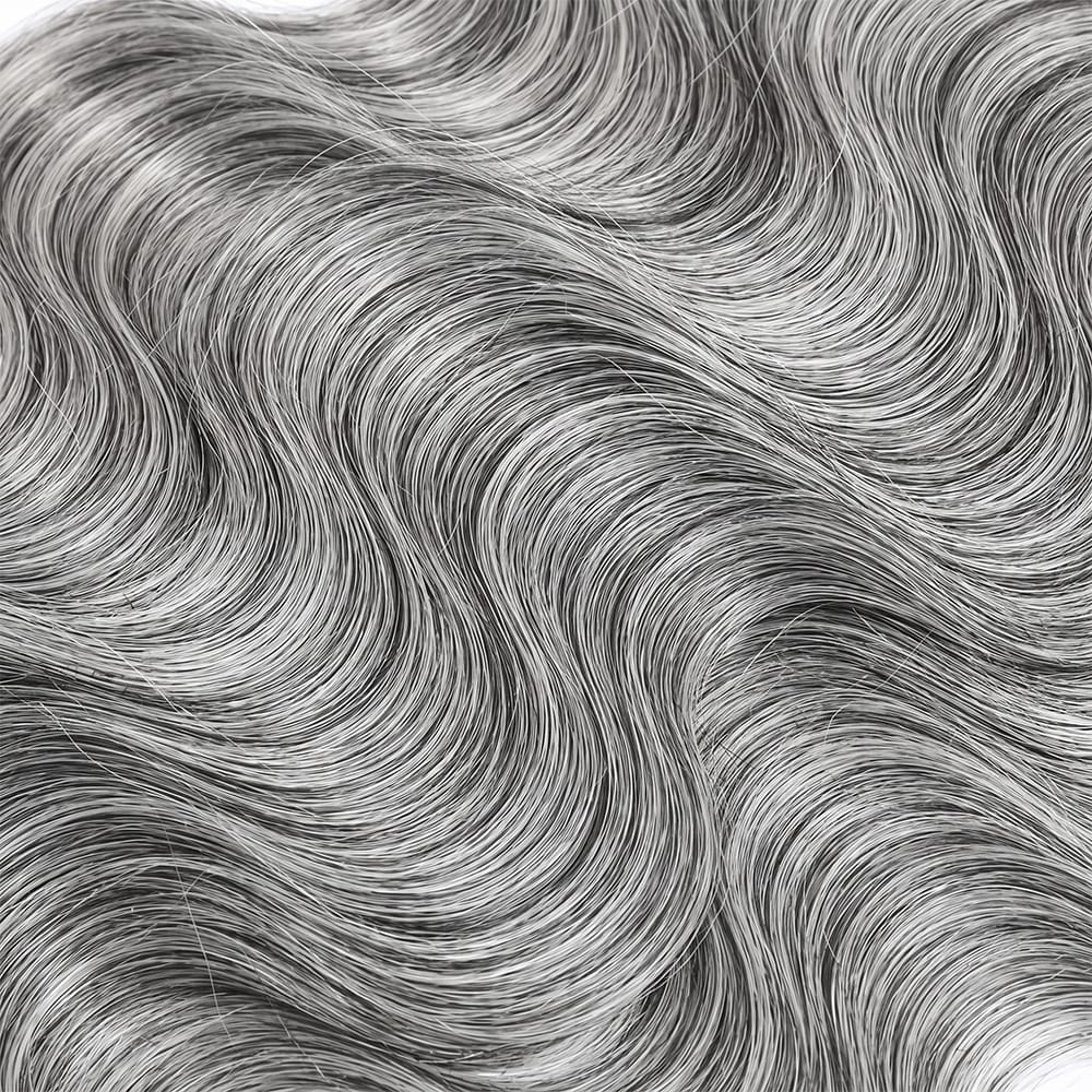 Body Wave Human Hair Wig with Bangs 100% Human Hair Wig – Bangs Style Charcoal Grey LINKTOWIG
