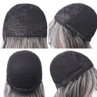 Body Wave Human Hair Wig with Bangs 100% Human Hair Wig – Bangs Style Charcoal Grey LINKTOWIG