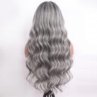 Body Wave Human Hair Wig with Bangs 100% Human Hair Wig – Bangs Style Charcoal Grey LINKTOWIG