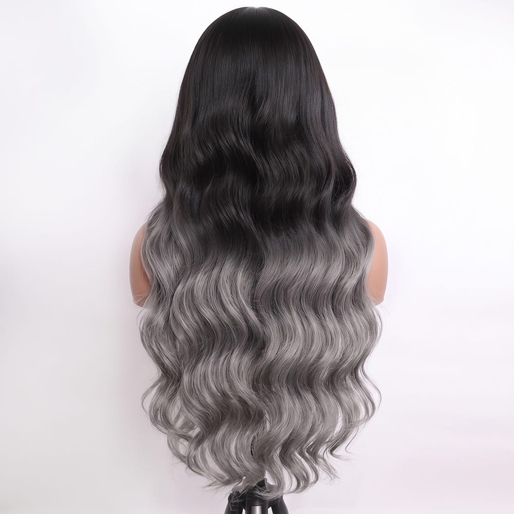 Body Wave Human Hair Wig with Bangs 100% Human Hair Wig – Bangs Style Dark Roots LINKTOWIG