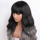 Body Wave Human Hair Wig with Bangs 100% Human Hair Wig – Bangs Style Dark Roots LINKTOWIG