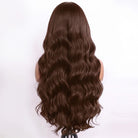Body Wave Human Hair Wig with Bangs 100% Human Hair Wig – Bangs Style Espresso Brown LINKTOWIG