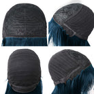Body Wave Human Hair Wig with Bangs 100% Human Hair Wig – Bangs Style Midnight Blue LINKTOWIG