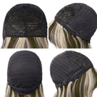 Body Wave Human Hair Wig with Bangs 100% Human Hair Wig – Bangs Style Piano Highlight Silver Grey LINKTOWIG