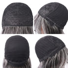 Body Wave Human Hair Wig with Bangs 100% Human Hair Wig – Bangs Style Silver Grey LINKTOWIG