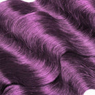 Body Wave Human Hair Wig with Bangs 100% Human Hair Wig – Bangs Style Violet Purple LINKTOWIG