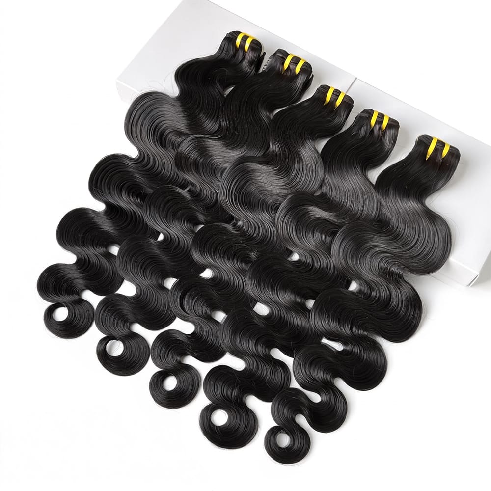 Body Wave Luxury Natural Hair Weft – 100% Virgin Human Hair / Wig Black LINKTOWIG