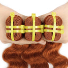 Body Wave Luxury Natural Hair Weft – 100% Virgin Human Hair / Wig Copper Orange LINKTOWIG