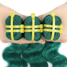 Body Wave Luxury Natural Hair Weft – 100% Virgin Human Hair / Wig Dark Emerald Green LINKTOWIG