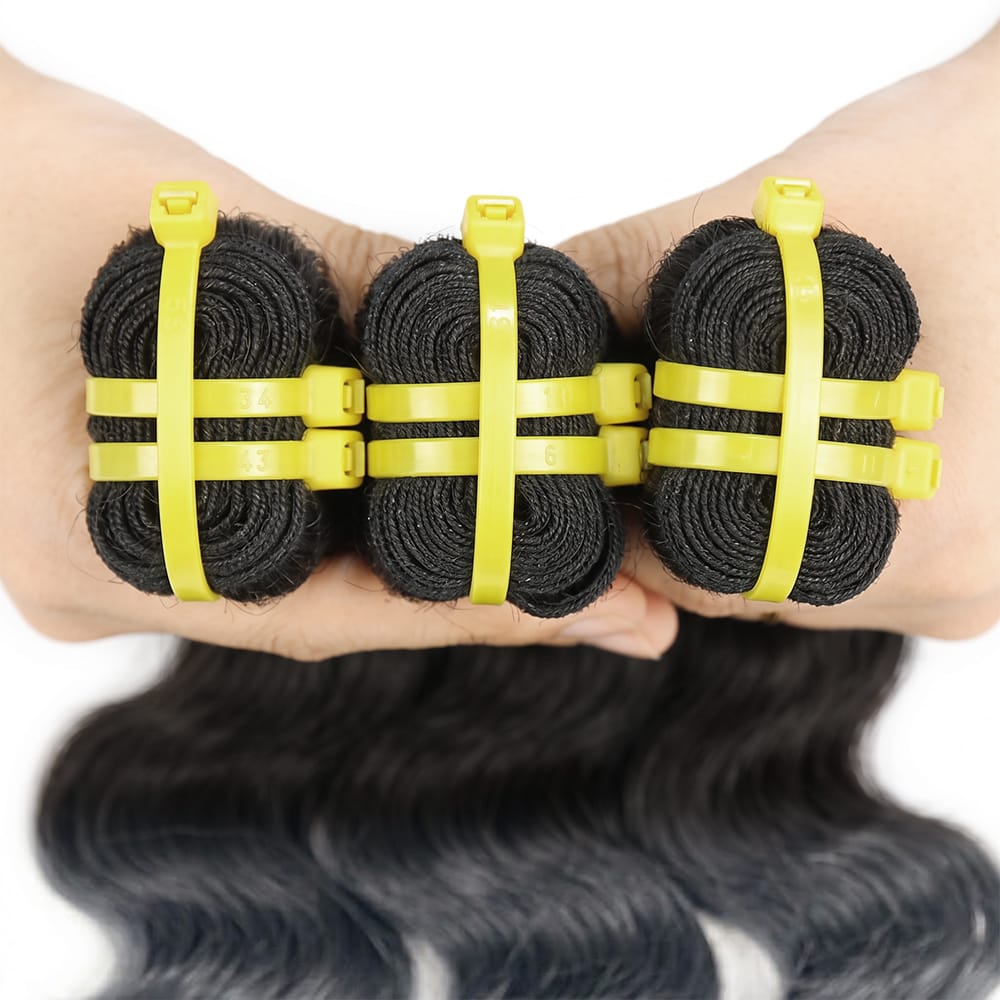 Body Wave Luxury Natural Hair Weft – 100% Virgin Human Hair / Wig Dark Roots LINKTOWIG