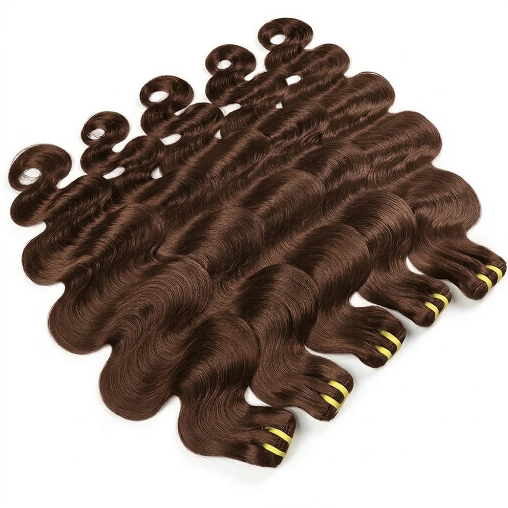 Body Wave Luxury Natural Hair Weft – 100% Virgin Human Hair / Wig Espresso Brown LINKTOWIG