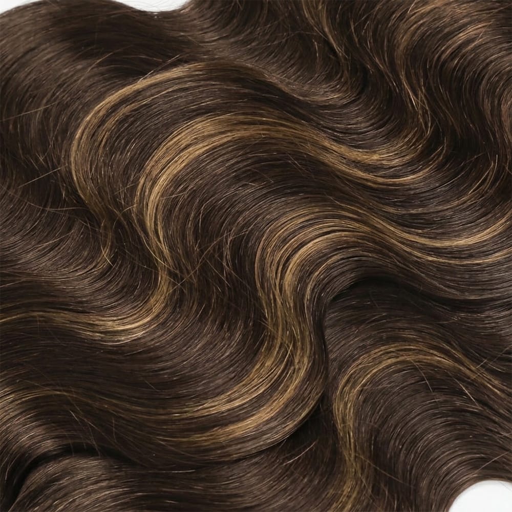 Body Wave Luxury Natural Hair Weft – 100% Virgin Human Hair / Wig Espresso Brown LINKTOWIG