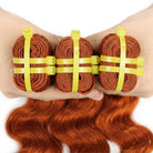 Body Wave Luxury Natural Hair Weft – 100% Virgin Human Hair / Wig Ginger Orange LINKTOWIG