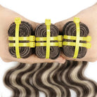 Body Wave Luxury Natural Hair Weft – 100% Virgin Human Hair / Wig Piano Highlight Silver Grey LINKTOWIG