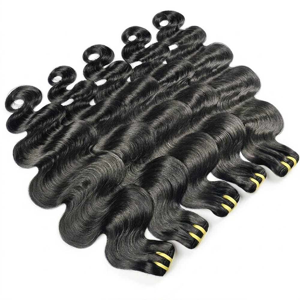 Body Wave Luxury Natural Hair Weft – 100% Virgin Human Hair / Wig Silver Grey LINKTOWIG