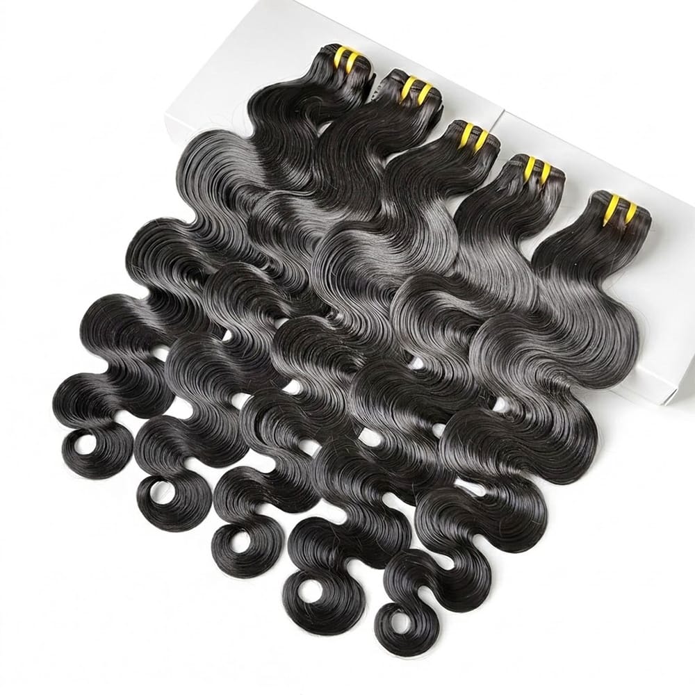 Body Wave Luxury Natural Hair Weft – 100% Virgin Human Hair / Wig Silver Grey LINKTOWIG