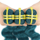 Body Wave Luxury Natural Hair Weft – 100% Virgin Human Hair / Wig Teal Green LINKTOWIG