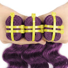 Body Wave Luxury Natural Hair Weft – 100% Virgin Human Hair / Wig Violet Purple LINKTOWIG