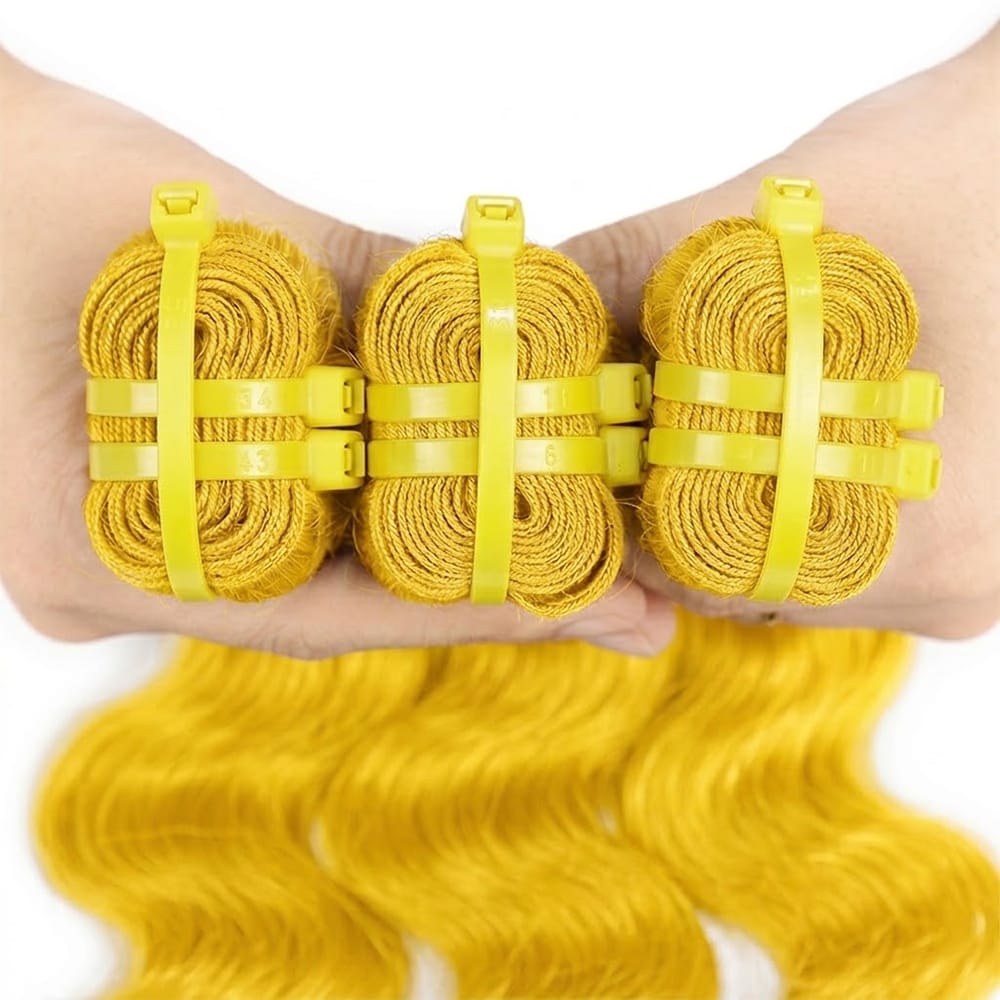 Body Wave Luxury Natural Hair Weft – 100% Virgin Human Hair / Wig Yellow LINKTOWIG