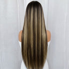 Bone Straight HD Lace Super Natural Lace Frontal Human Hair Wigs aramel Balayage Highlights LINKTOWIG