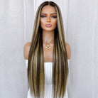 Bone Straight HD Lace Super Natural Lace Frontal Human Hair Wigs aramel Balayage Highlights LINKTOWIG