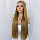 Bone Straight HD Lace Super Natural Lace Frontal Human Hair Wigs Ash Brown LINKTOWIG