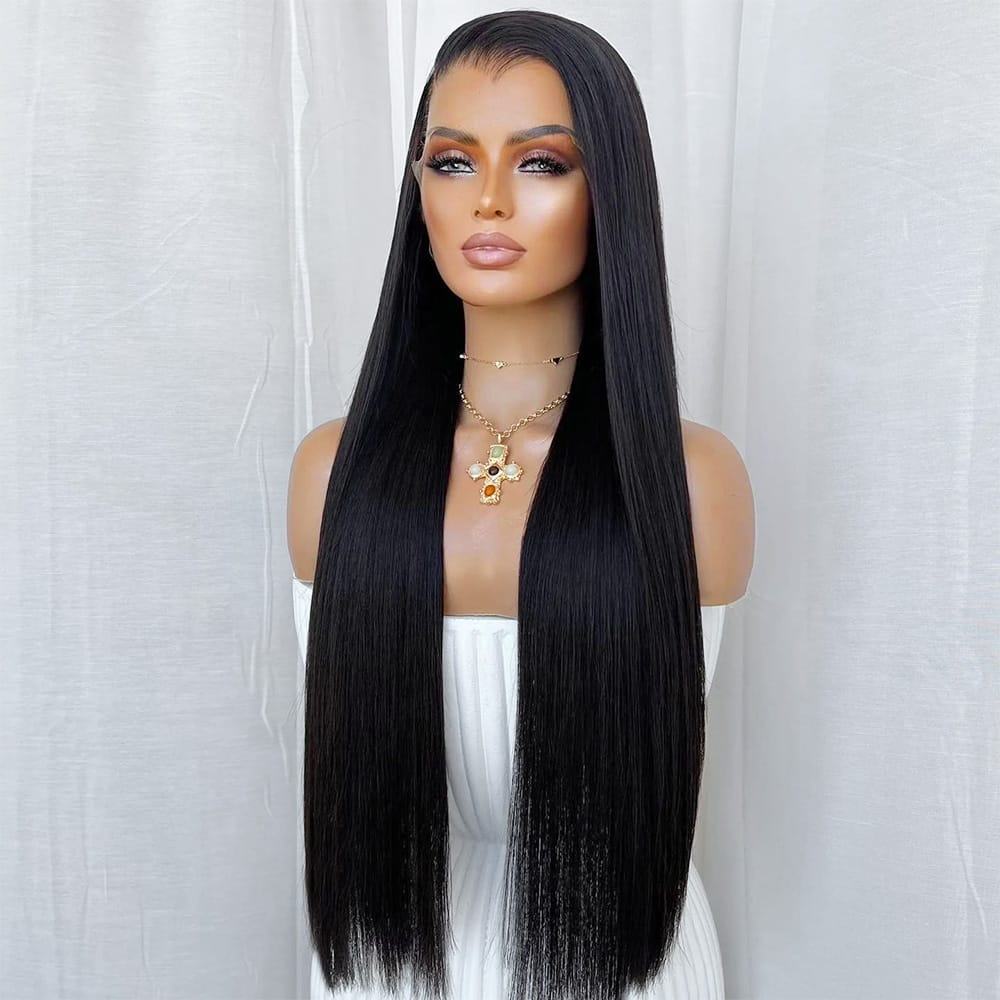 Bone Straight HD Lace Super Natural Lace Frontal Human Hair Wigs black LINKTOWIG