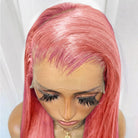 Bone Straight HD Lace Super Natural Lace Frontal Human Hair Wigs Bubblegum Pink LINKTOWIG