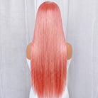 Bone Straight HD Lace Super Natural Lace Frontal Human Hair Wigs Bubblegum Pink LINKTOWIG