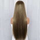 Bone Straight HD Lace Super Natural Lace Frontal Human Hair Wigs Chocolate Brown LINKTOWIG