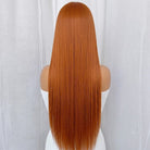 Bone Straight HD Lace Super Natural Lace Frontal Human Hair Wigs Copper Orange LINKTOWIG