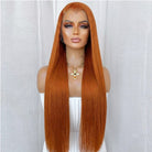 Bone Straight HD Lace Super Natural Lace Frontal Human Hair Wigs Copper Orange LINKTOWIG