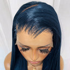 Bone Straight HD Lace Super Natural Lace Frontal Human Hair Wigs Dark Emerald Green LINKTOWIG