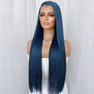 Bone Straight HD Lace Super Natural Lace Frontal Human Hair Wigs Dark Emerald Green LINKTOWIG