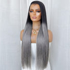 Bone Straight HD Lace Super Natural Lace Frontal Human Hair Wigs Dark Roots LINKTOWIG