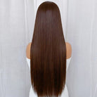 Bone Straight HD Lace Super Natural Lace Frontal Human Hair Wigs Espresso Brown LINKTOWIG