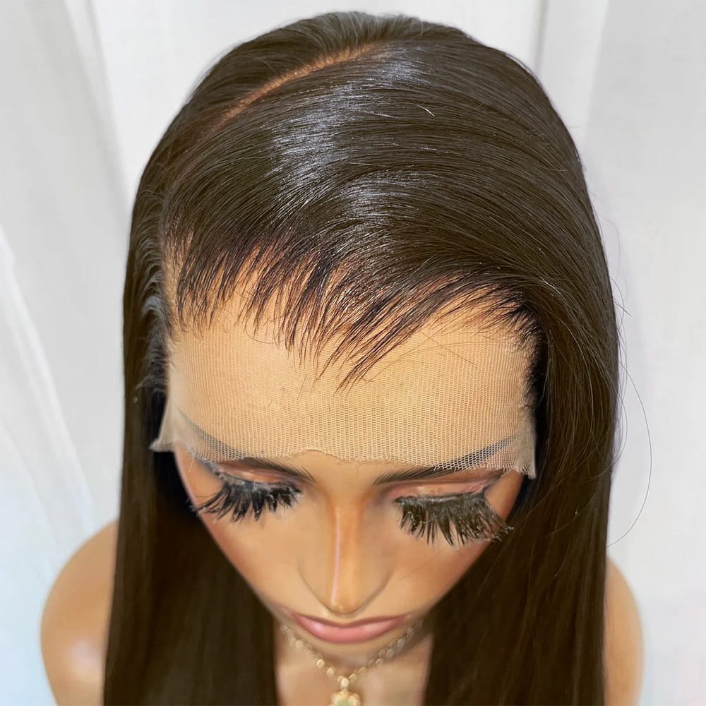 Bone Straight HD Lace Super Natural Lace Frontal Human Hair Wigs Gradient Brown LINKTOWIG