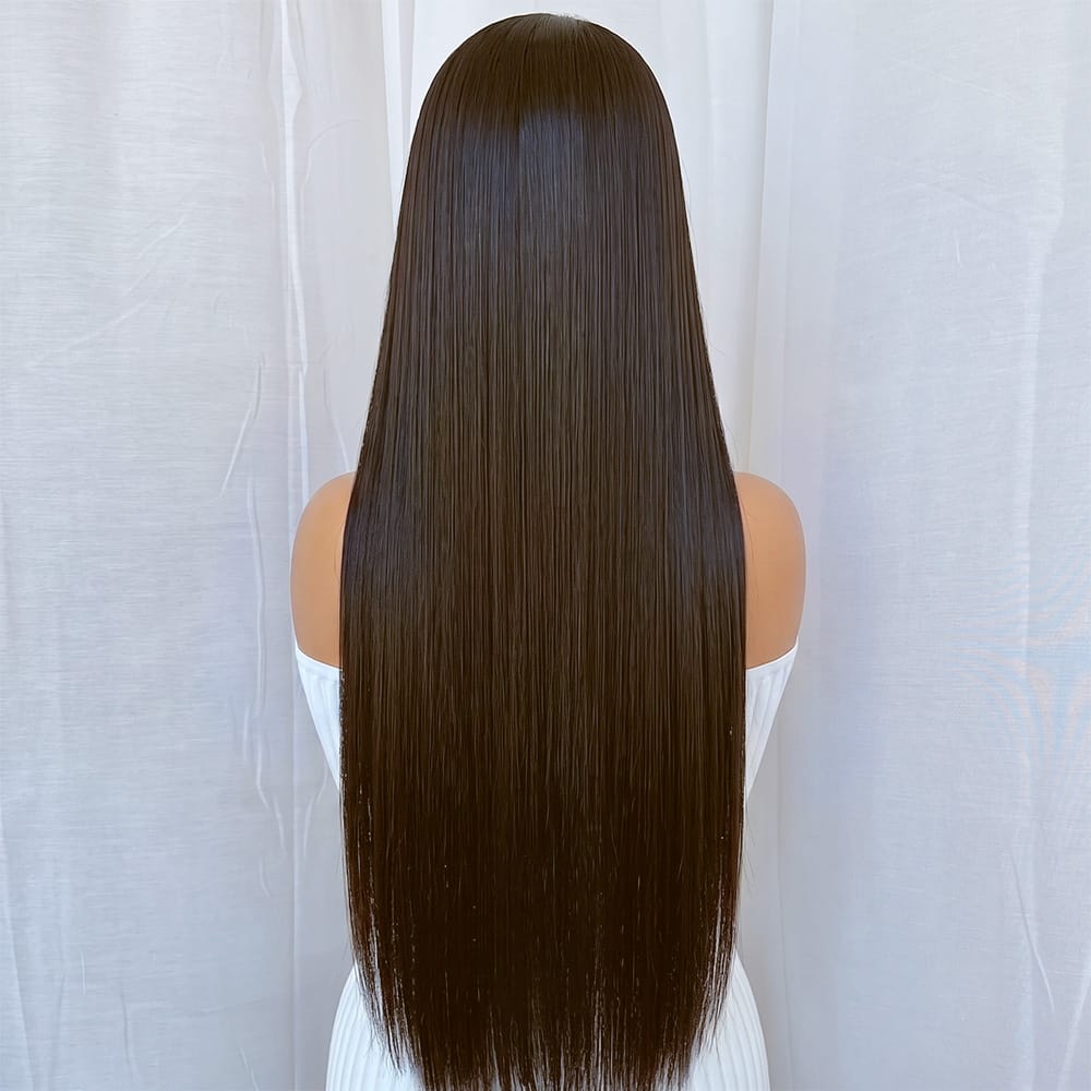 Bone Straight HD Lace Super Natural Lace Frontal Human Hair Wigs Gradient Brown LINKTOWIG