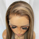 Bone Straight HD Lace Super Natural Lace Frontal Human Hair Wigs Medium Chestnut Brown LINKTOWIG