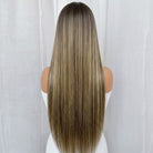 Bone Straight HD Lace Super Natural Lace Frontal Human Hair Wigs Medium Chestnut Brown LINKTOWIG