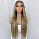 Bone Straight HD Lace Super Natural Lace Frontal Human Hair Wigs Medium Chestnut Brown LINKTOWIG