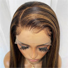 Bone Straight HD Lace Super Natural Lace Frontal Human Hair Wigs Piano Color LINKTOWIG