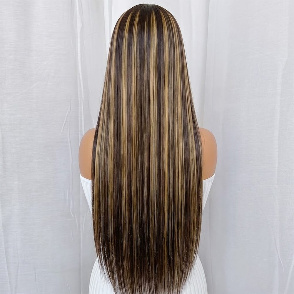 Bone Straight HD Lace Super Natural Lace Frontal Human Hair Wigs Piano Color LINKTOWIG