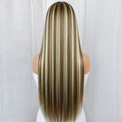 Bone Straight HD Lace Super Natural Lace Frontal Human Hair Wigs Piano Highlight Silver Grey LINKTOWIG