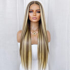 Bone Straight HD Lace Super Natural Lace Frontal Human Hair Wigs Piano Highlight Silver Grey LINKTOWIG