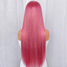 Bone Straight HD Lace Super Natural Lace Frontal Human Hair Wigs pink LINKTOWIG