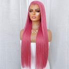 Bone Straight HD Lace Super Natural Lace Frontal Human Hair Wigs pink LINKTOWIG